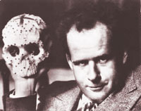 Sergei Eisenstein with skull
